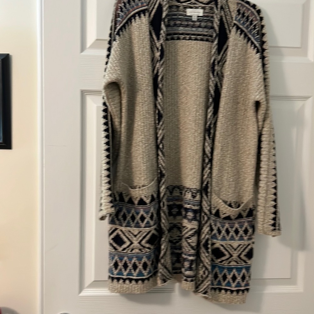 Long sleeve open front cardigan